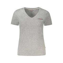 Guess Jeans Gray Cotton Women Top - T-Shirts