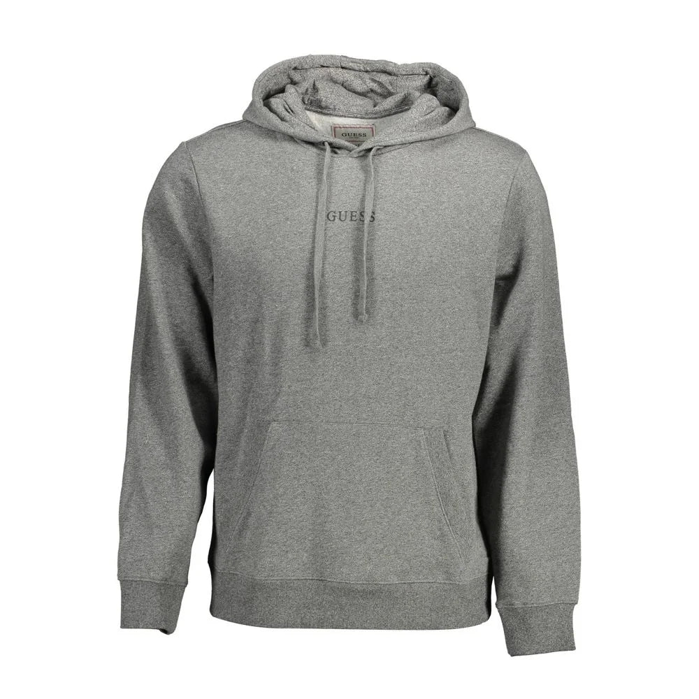 Guess Jeans Gray Organic Cotton Men Sweater - S - Hoodies