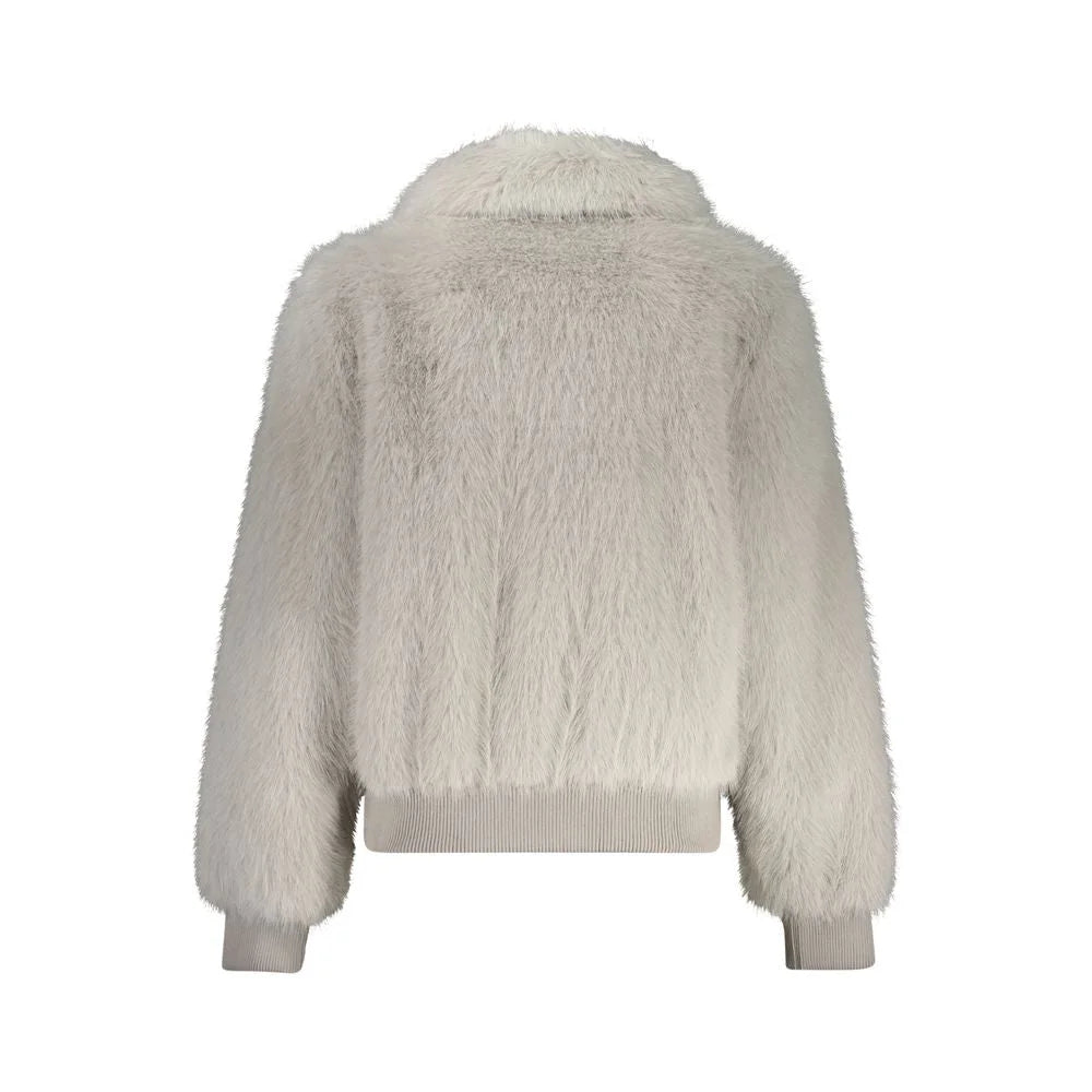 Guess Jeans Gray Polyester Jackets & Coat - L