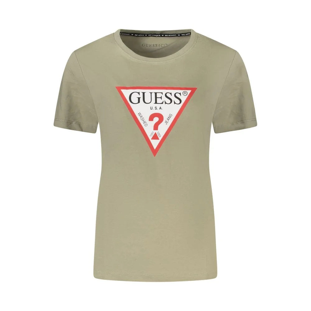 Guess Jeans Green Cotton Women T-Shirt - T-Shirts