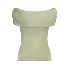 Guess Jeans Green Modal Women T-Shirt - XS - T-Shirts