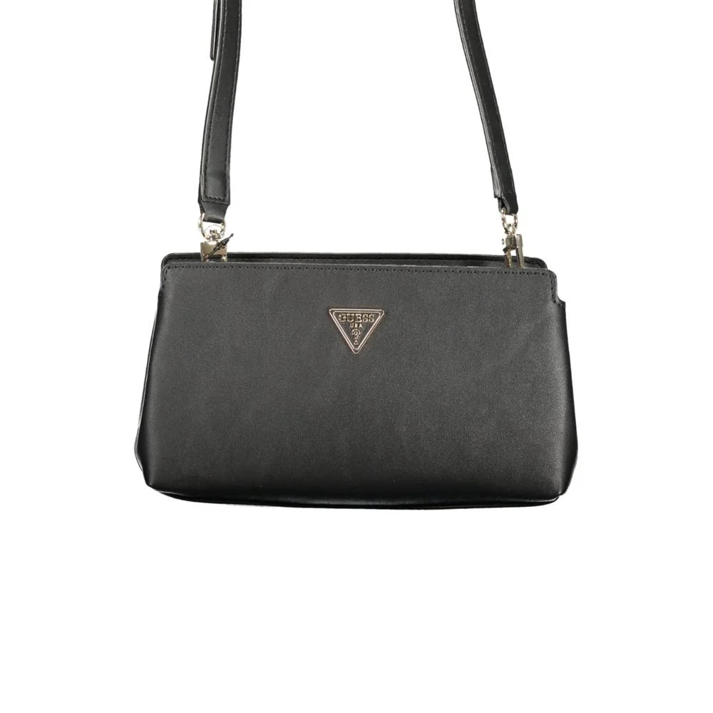 Guess Jeans Nero Poliuretano Female Shoulder Bag