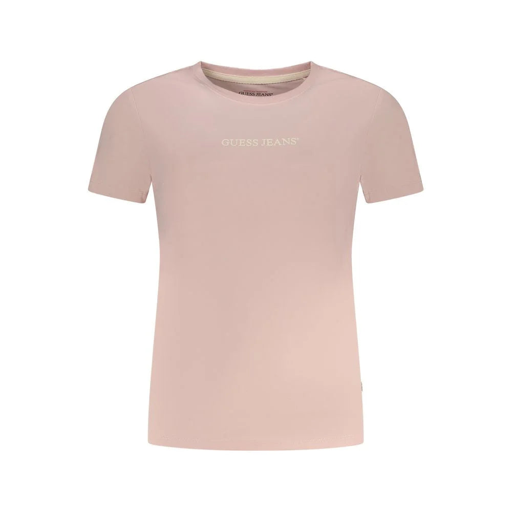 Guess Jeans Pink Cotton T-Shirt - L