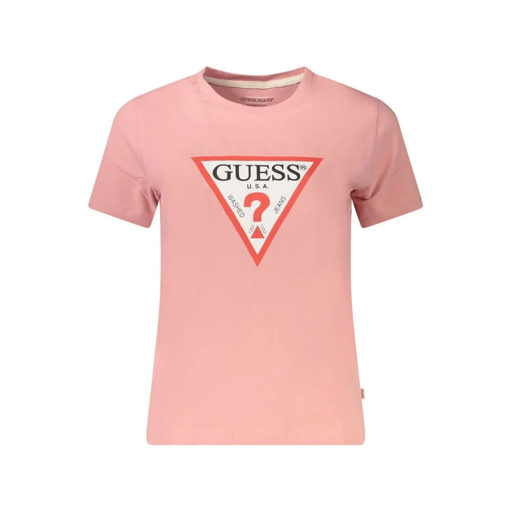 Guess Jeans Pink Cotton Women T-Shirt