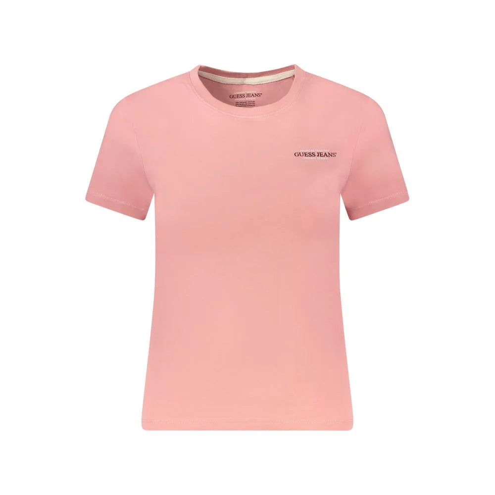 Guess Jeans Pink Cotton Women T-Shirt - T-Shirts