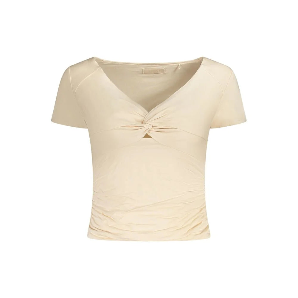 Guess Jeans Pink Modal Women Top - L - T-Shirts