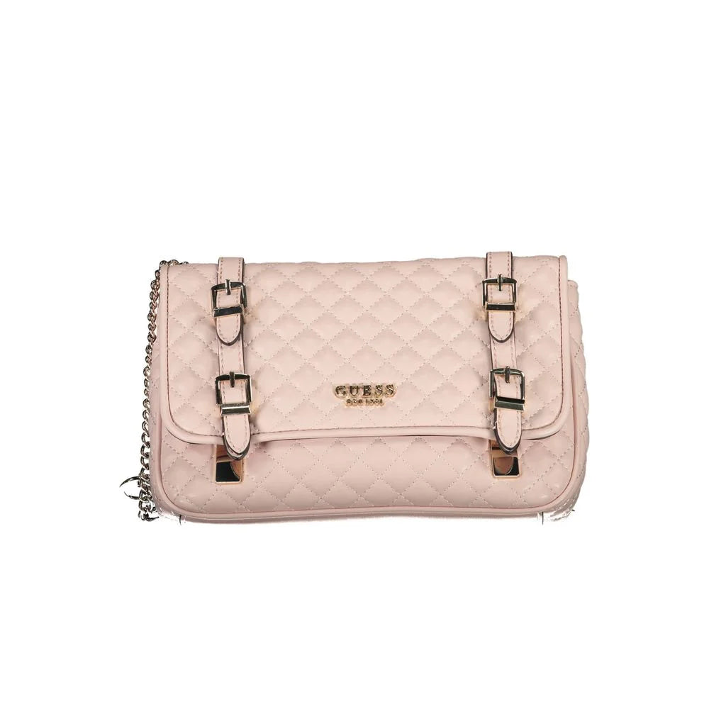 Guess Jeans Pink Polyethylene Handbag - Cross Body Bags