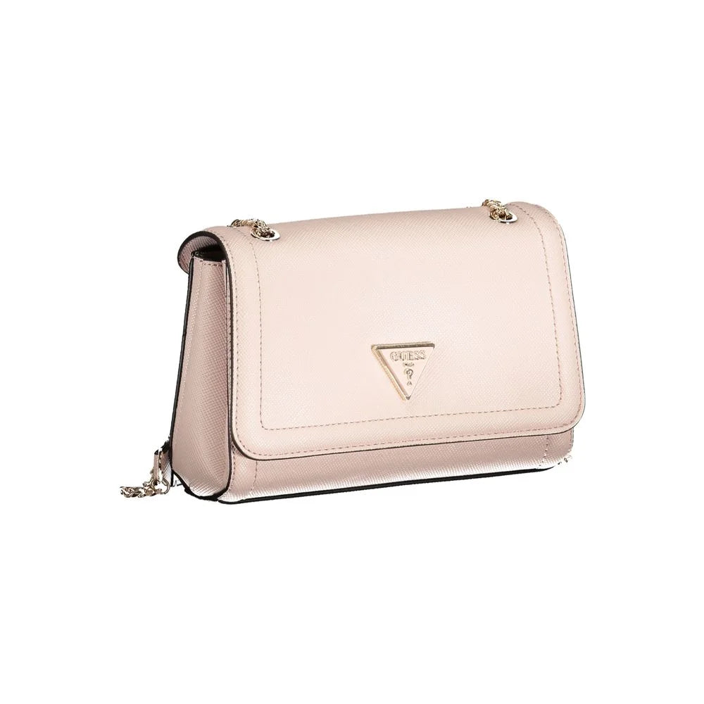 Guess Jeans Pink Polyethylene Handbag - Cross Body Bags
