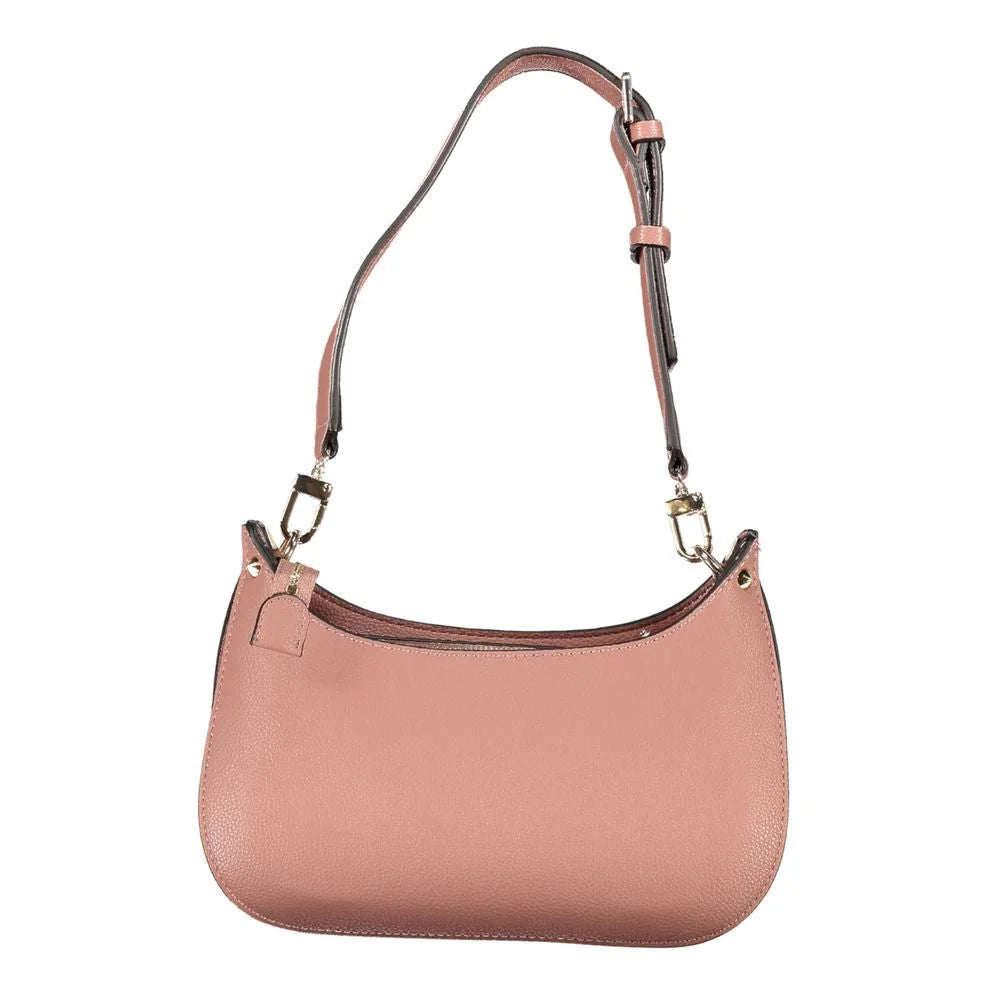 Guess Jeans Pink Polyethylene Handbag - Half-Moon Bags