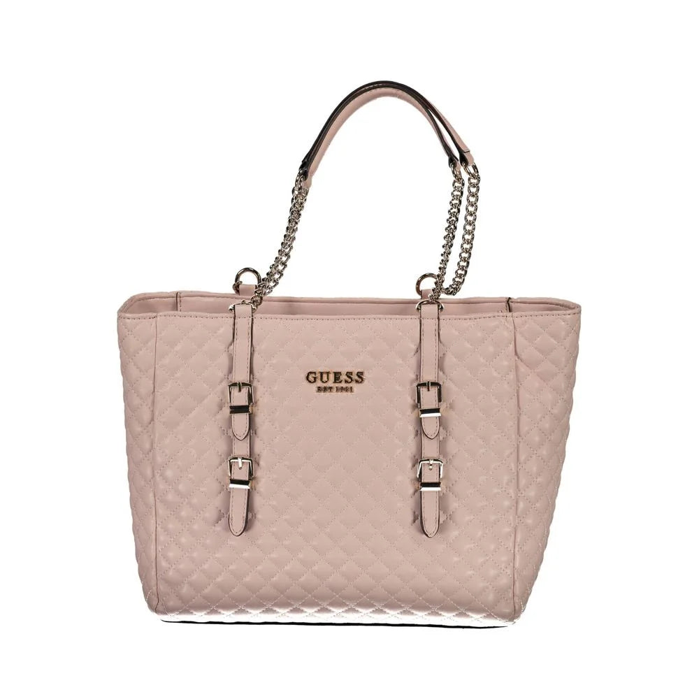 Guess Jeans Pink Polyethylene Handbag - Shopper Bags