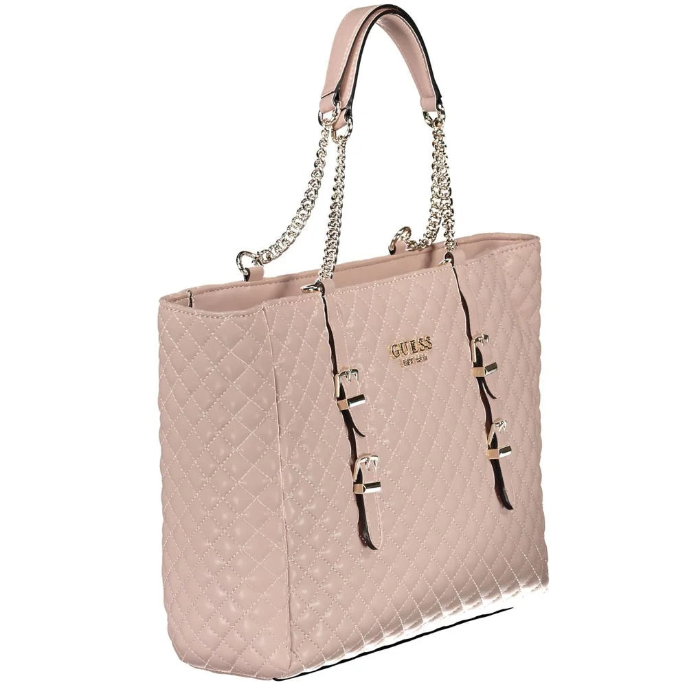 Guess Jeans Pink Polyethylene Handbag - Shopper Bags