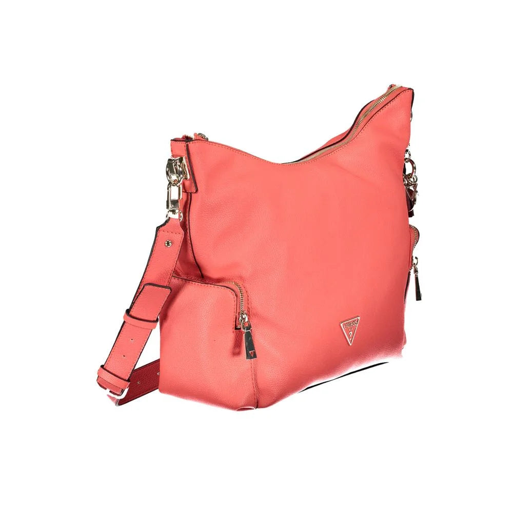Guess Jeans Pink Polyethylene Handbag - Shoulder Bags