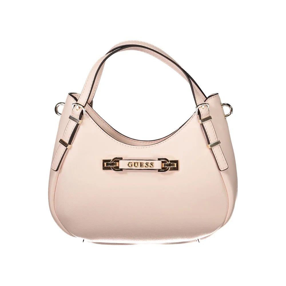 Guess Jeans Pink Polyethylene Handbag - Shoulder Bags