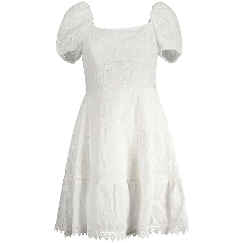 Guess Jeans White Cotton Dress - M