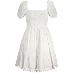 Guess Jeans White Cotton Dress - M
