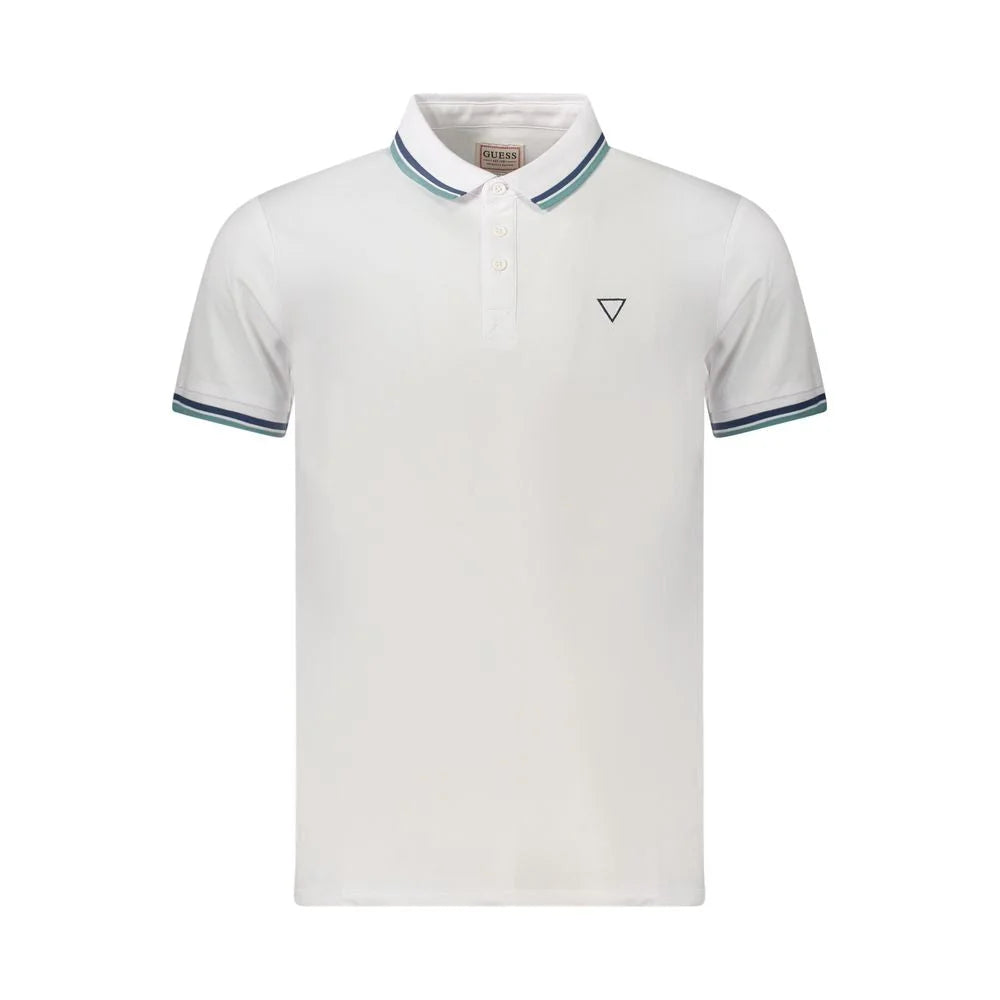 Guess Jeans White Cotton Men Polo Shirt - Polos