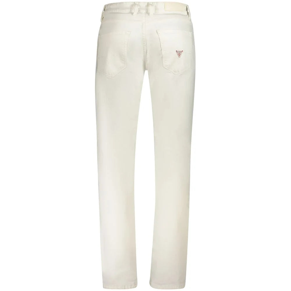 Guess Jeans White Cotton Mens Jeans