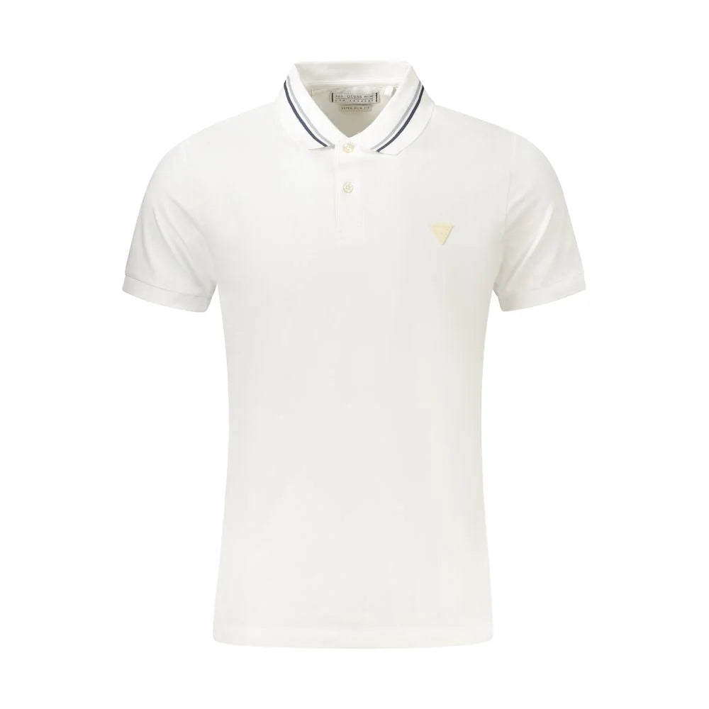 Guess Jeans White Cotton Polo Shirt - XXL