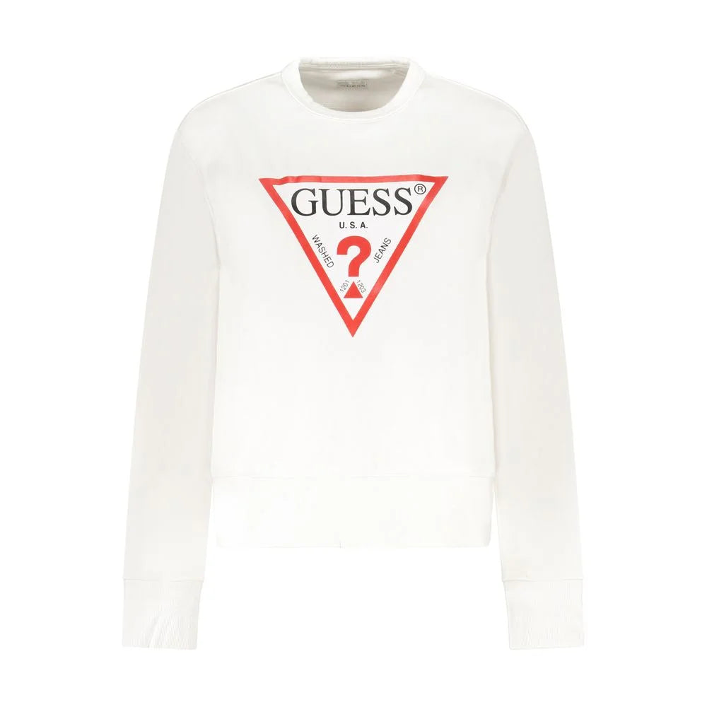 Guess Jeans White Cotton Women Sweater - Sweatshirts