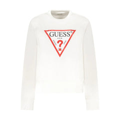 Guess Jeans White Cotton Women Sweater - Sweatshirts