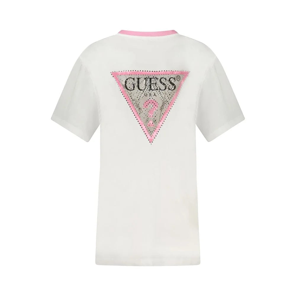 Guess Jeans White Cotton Women T-Shirt - XS