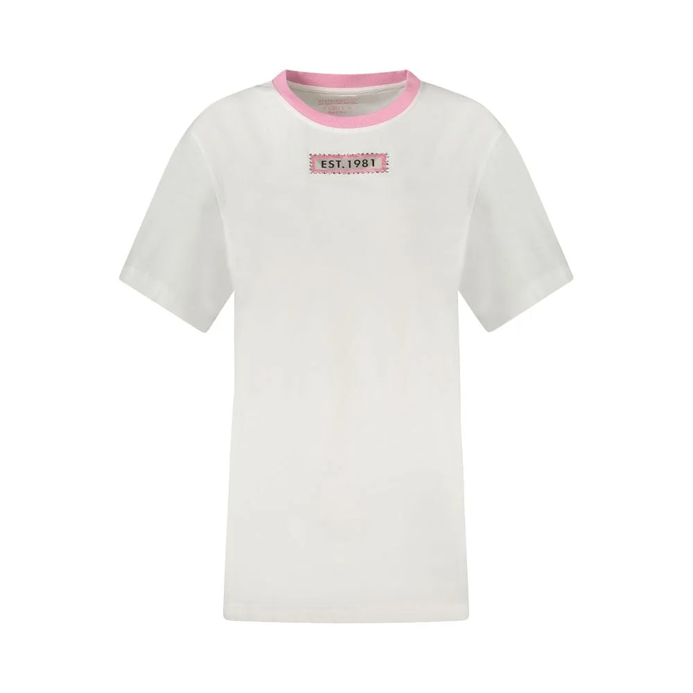 Guess Jeans White Cotton Women T-Shirt - XS