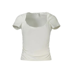 Guess Jeans White Spandex Women T-Shirt - M