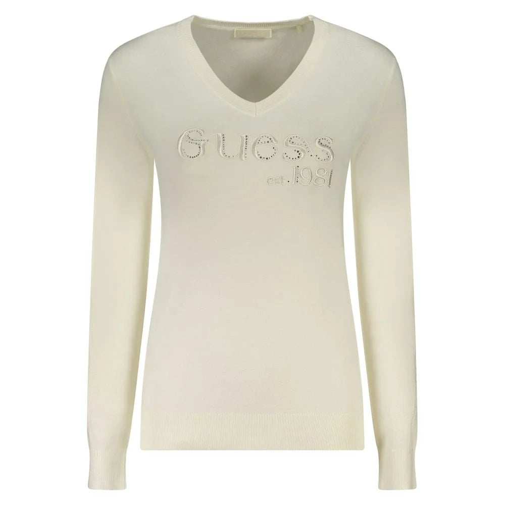 Guess Jeans White Viscose Women Sweater - Sweaters