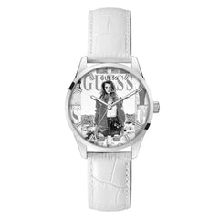 Guess White Leather Watch - Watches