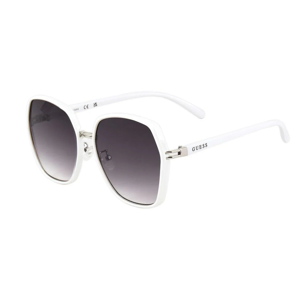 Guess White Metal Sunglasses - Sunglasses