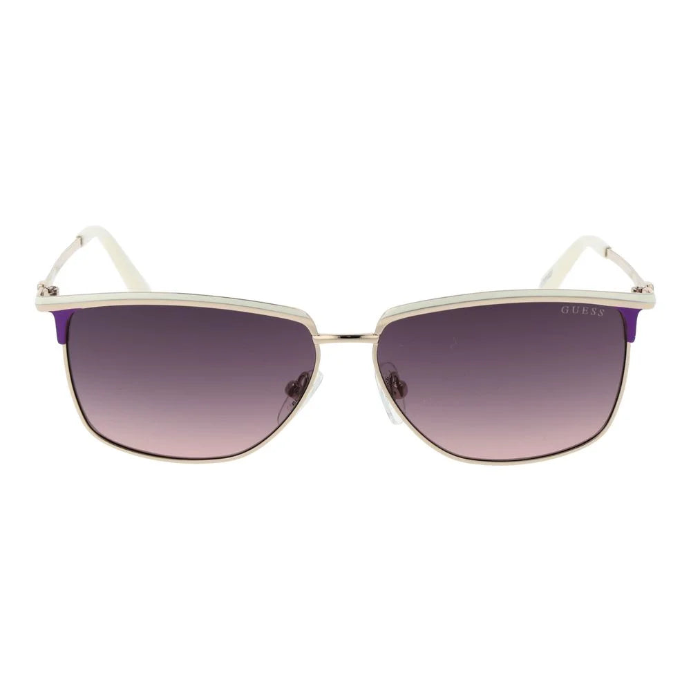 Guess White Metal Sunglasses