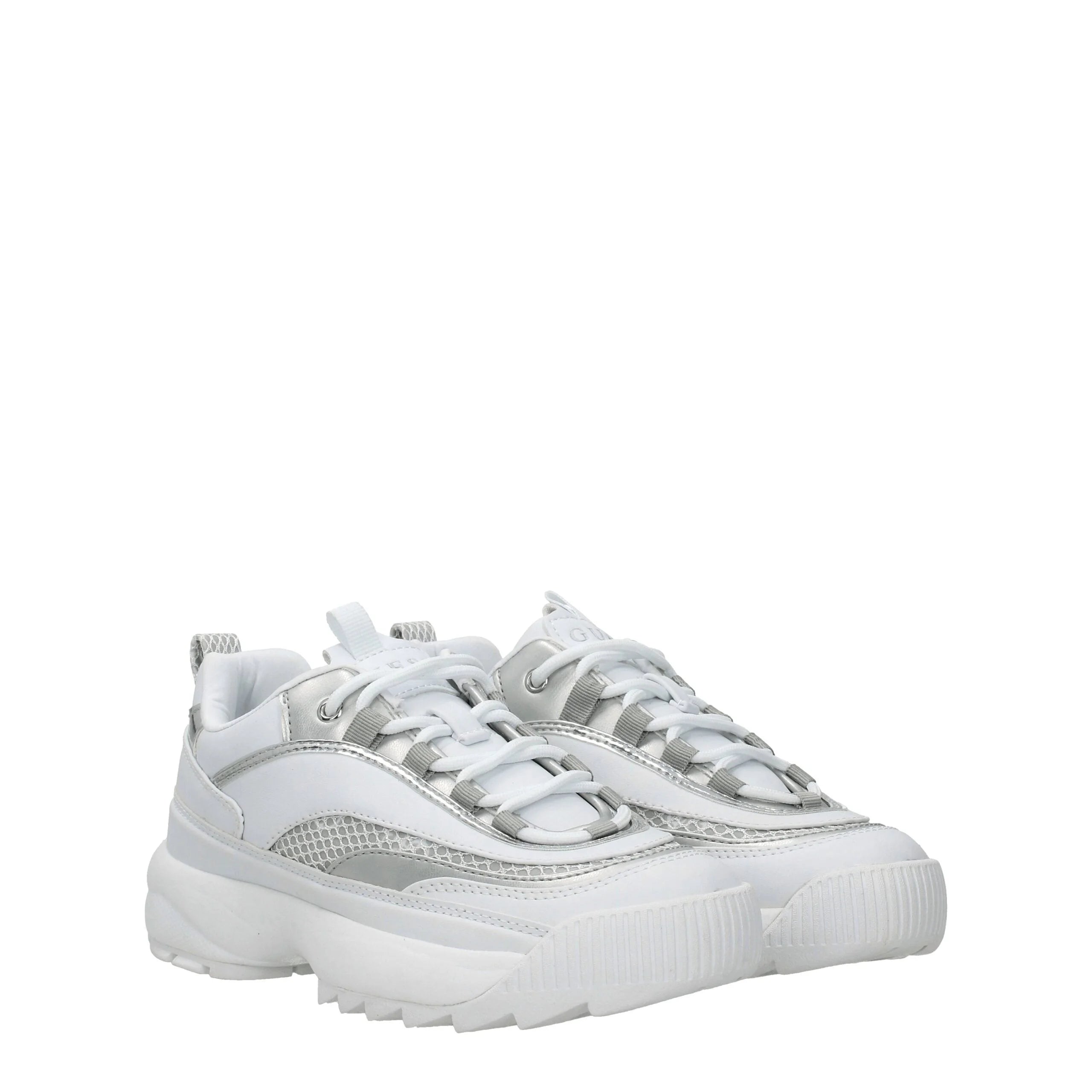 Guess White Polyethylene Chunky Sneakers - EU41/US11