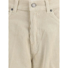 Haikure Beige Cotton Casual Pants - W24