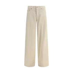 Haikure Beige Cotton Casual Pants - W24