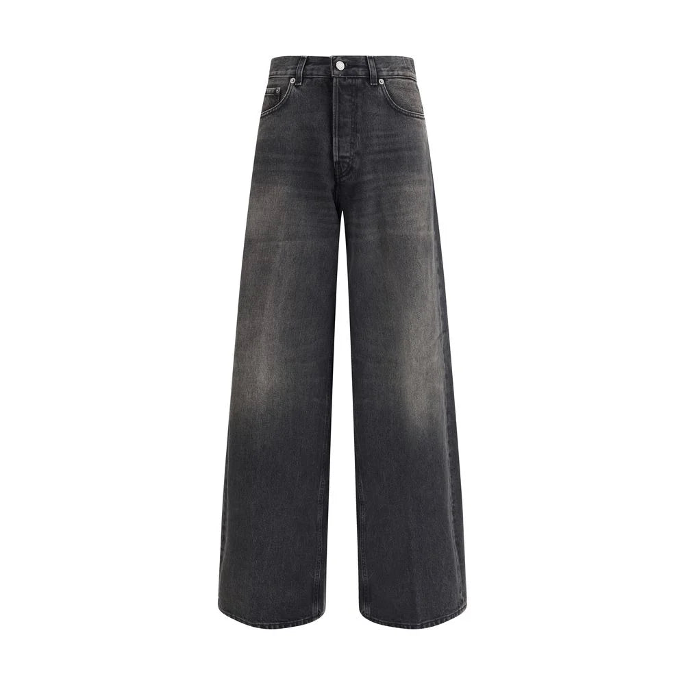 Haikure Black Cotton Relaxed Fit Jeans - 26