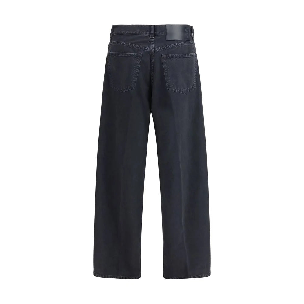 Haikure Black Cotton Straight-Leg Jeans