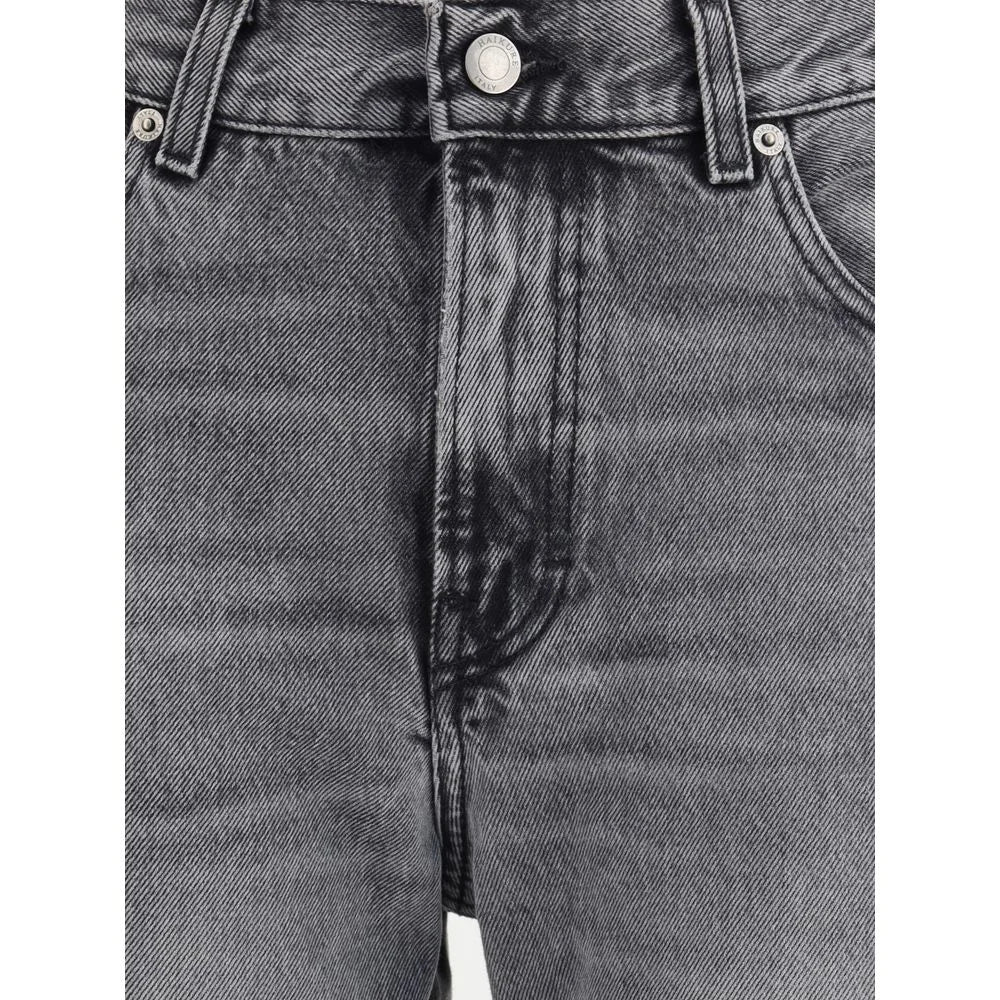 Haikure Black Cotton Straight-Leg Jeans