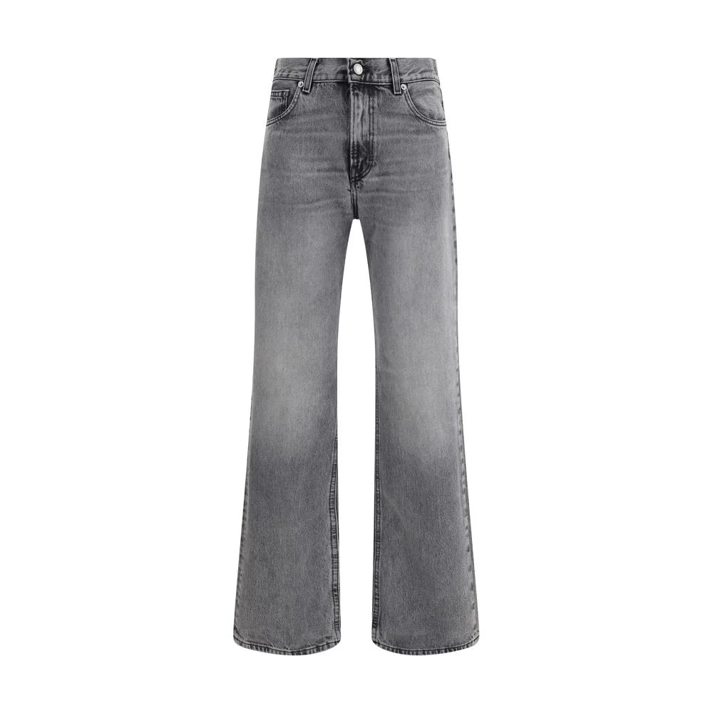 Haikure Black Cotton Straight-Leg Jeans