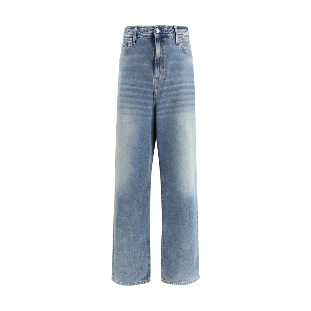 Haikure Blue Cotton Relaxed Fit Jeans