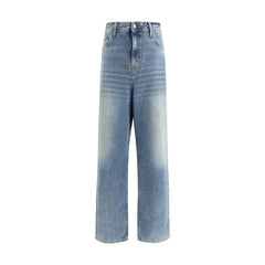 Haikure Blue Cotton Relaxed Fit Jeans