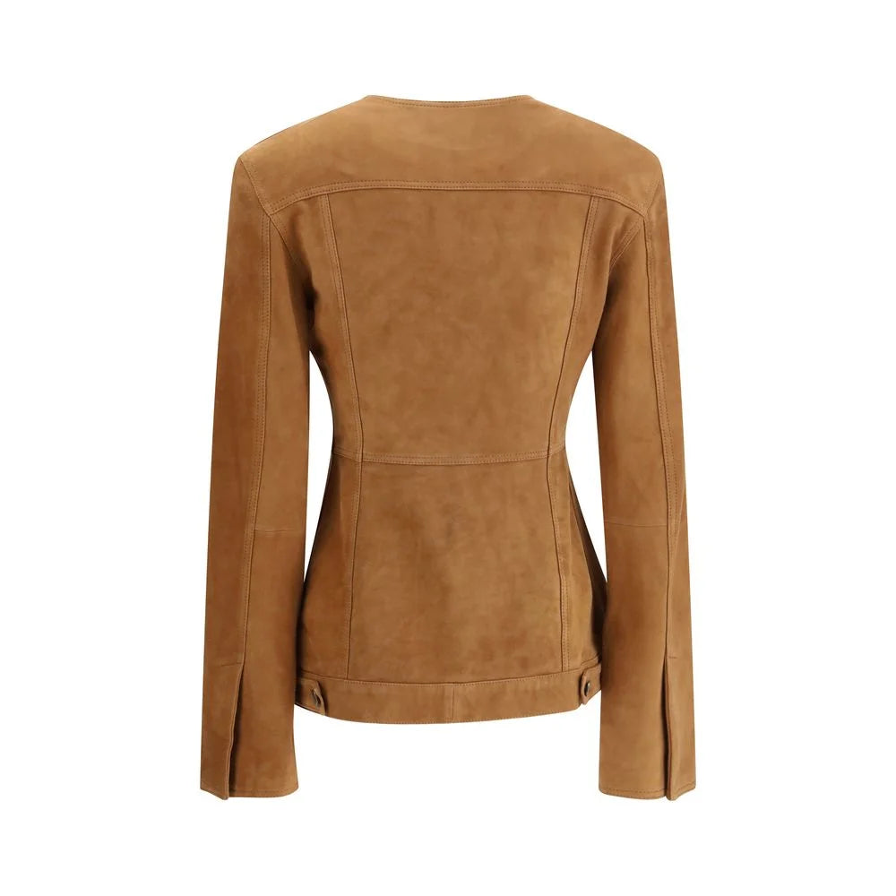 Haikure Brown Leather Jacket - M