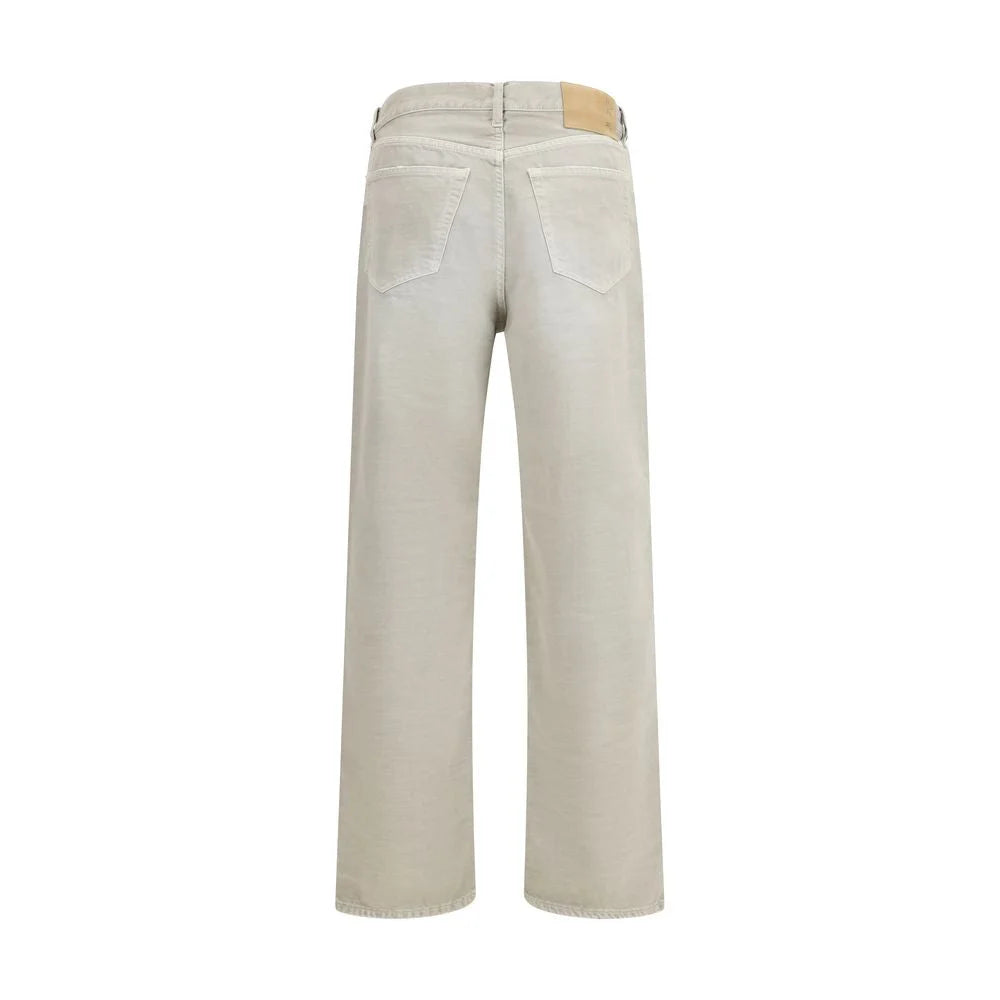 Haikure Gray Cotton Straight-Leg Jeans