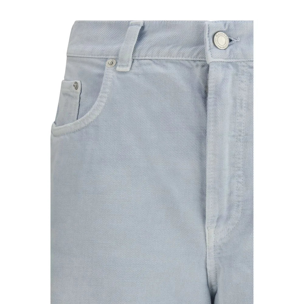 Haikure Light Blue Cotton Bermuda Shorts