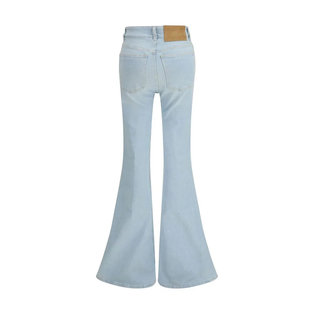 Haikure Light Blue Cotton Flared Jeans