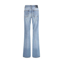 Haikure Light Blue Cotton Flared Jeans - W25