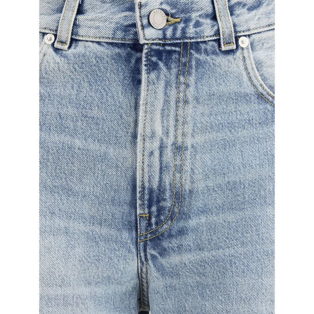 Haikure Light Blue Cotton Relaxed Fit Jeans