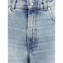 Haikure Light Blue Cotton Relaxed Fit Jeans