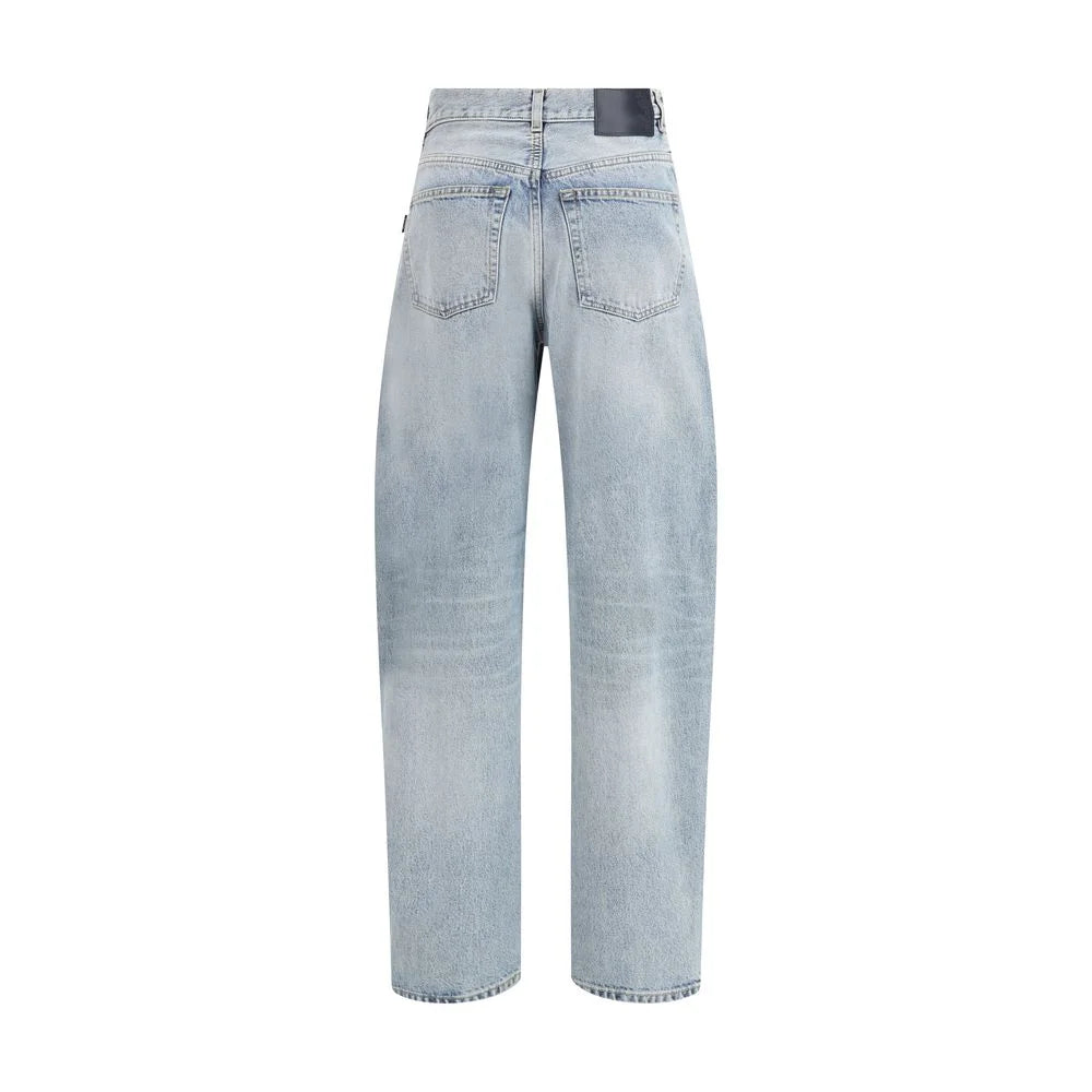 Haikure Light Blue Cotton Relaxed Fit Jeans