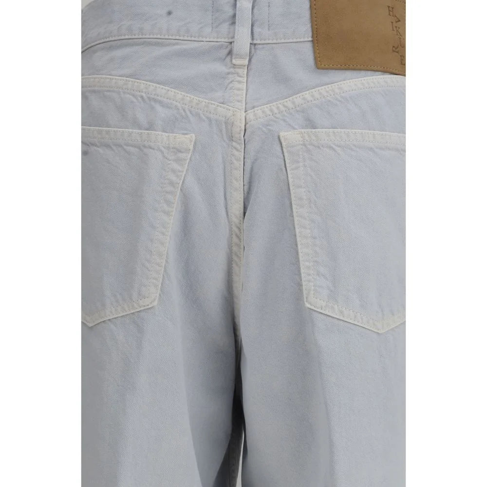 Haikure Light Blue Cotton Straight-Leg Jeans