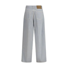 Haikure Light Blue Cotton Straight-Leg Jeans